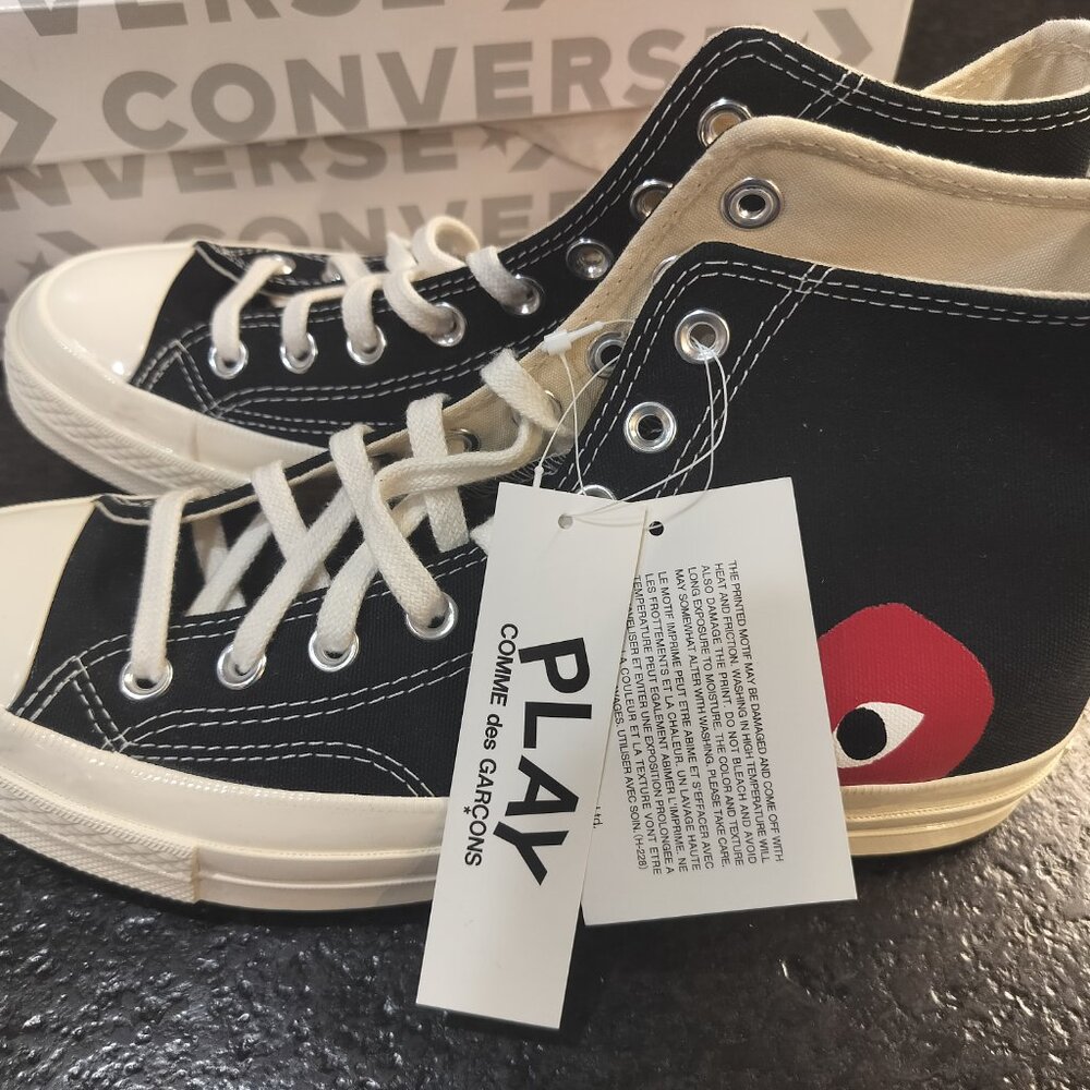 Converse Chuck Taylor All Star High x Comme des Garcons Play 2015 US Men's 8 - Picture 4 of 9